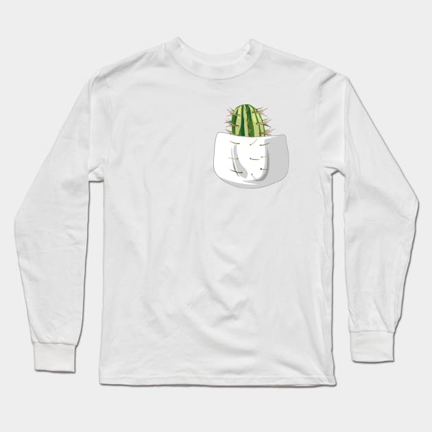 Pocket Cactus Long Sleeve T-Shirt by leslieharris372